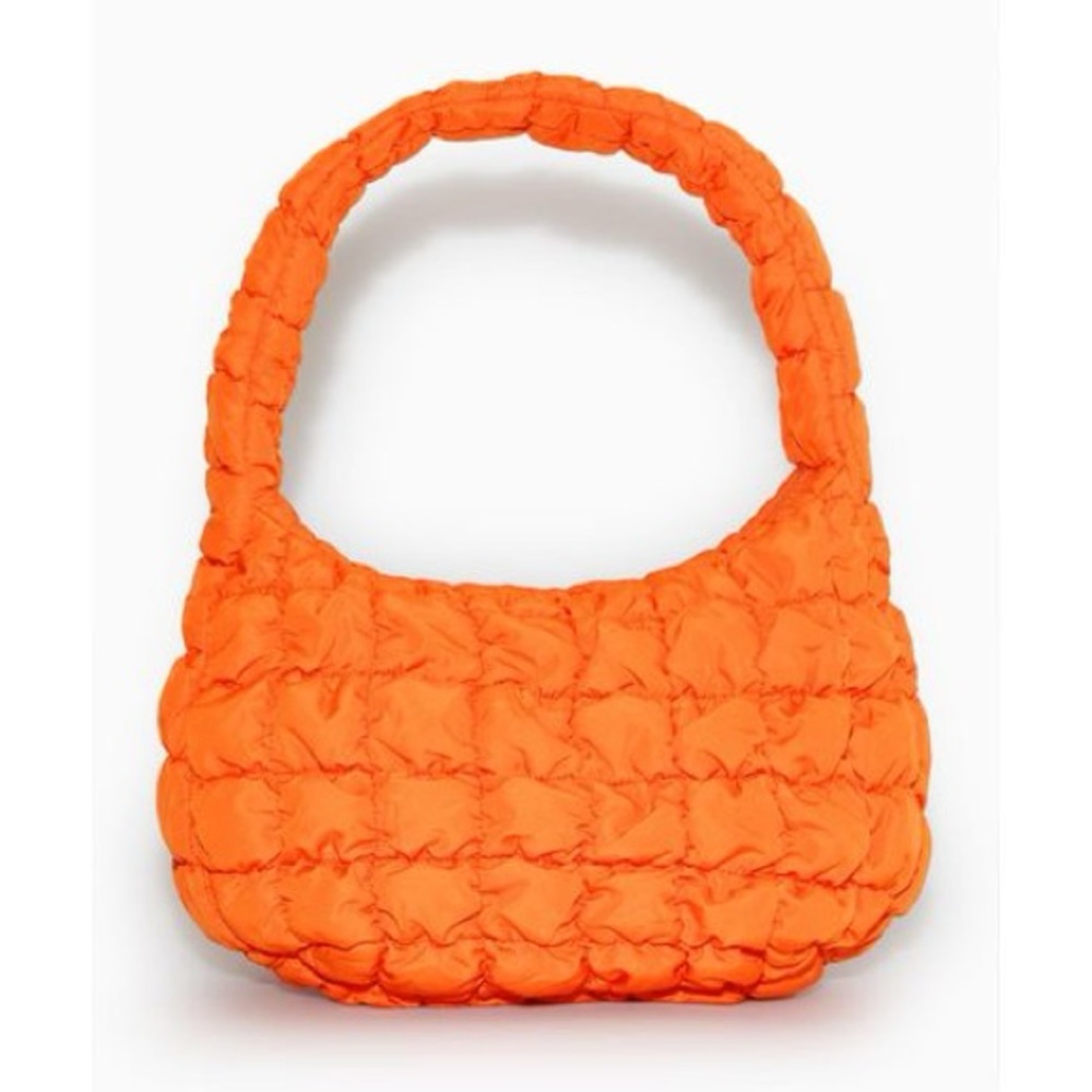 COS Quilted Shoulder Bag Bright Orange
